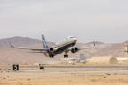Boeing 737-800 converted freighter takes off from Victorville, Calif.